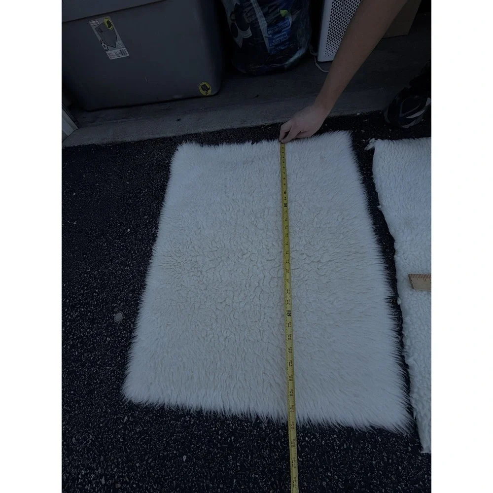 Vintage Aloe‎ Medical Airloom Bed Pad Set of 2 Faux Sheepskin Plush White